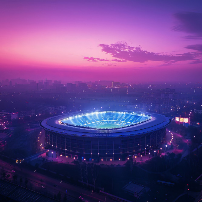 imagen de un estadio de fútbol generado por IA